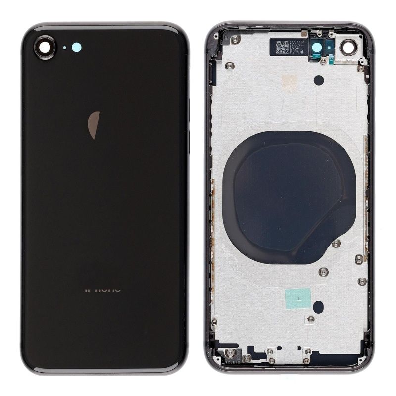 Крышка iPhone 8 (чёрная) в сборе, нажмите для увеличения