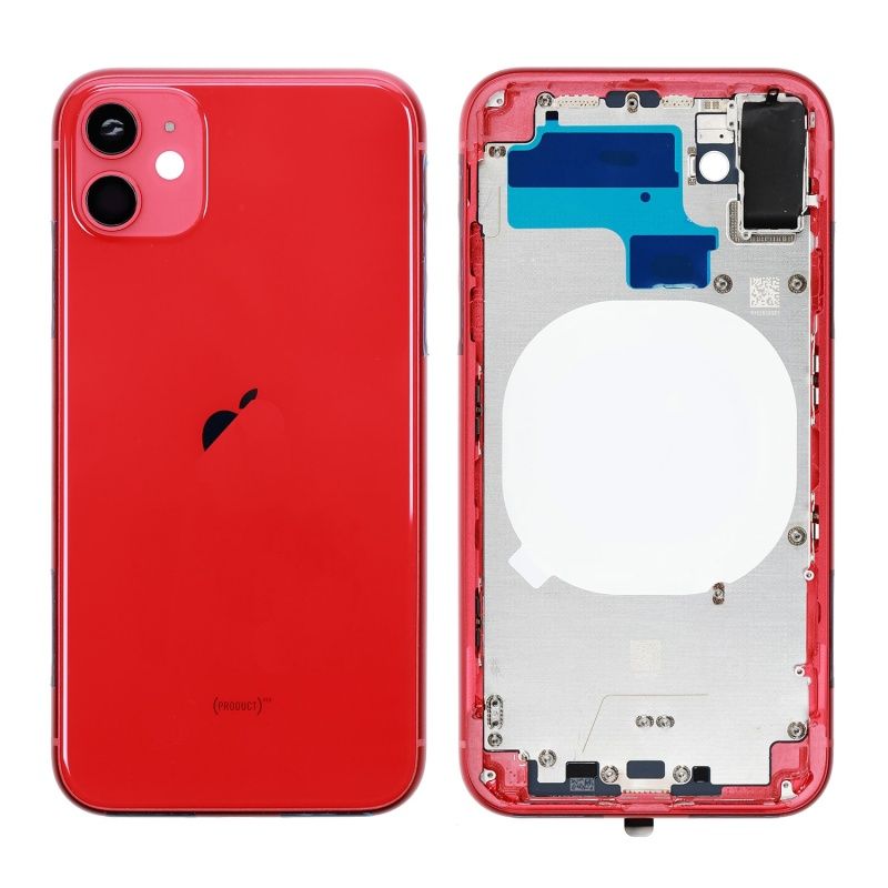 Крышка iPhone 11 (красная) в сборе, нажмите для увеличения